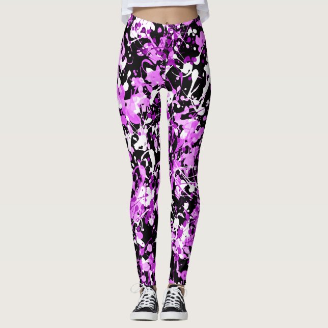 Spritzer Paint in Orchid Leggings (Vorderseite)