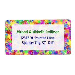 Spritzer Paint Rainbow of Bright Color Background