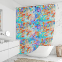 Spritzer Paint Rainbow of Bright Color Background