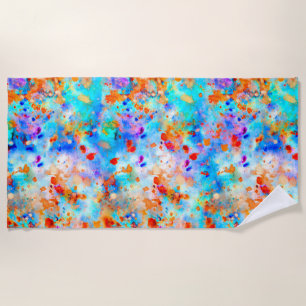 Spritzer Paint Rainbow of Bright Color Background Strandtuch