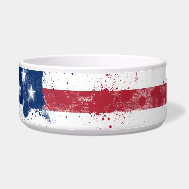 Spritzer Painted American Flag Napf (Vorderseite)