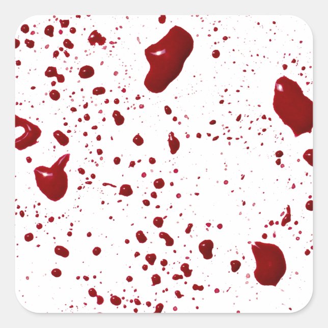 Spritzer Quadratischer Aufkleber (Vorderseite)