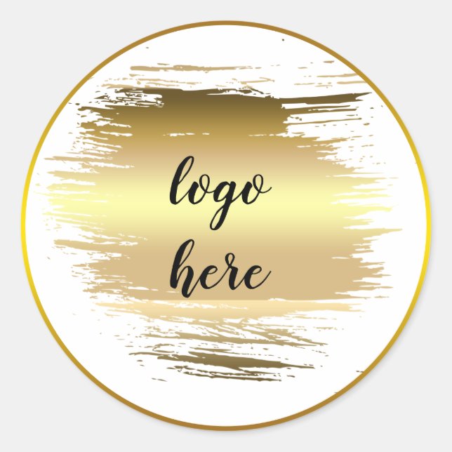 Spritzer-Rings-Glitzer-Logo Runder Aufkleber (Vorderseite)