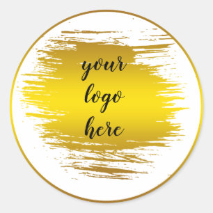 Spritzer-Rings-Glitzer-Logo Runder Aufkleber