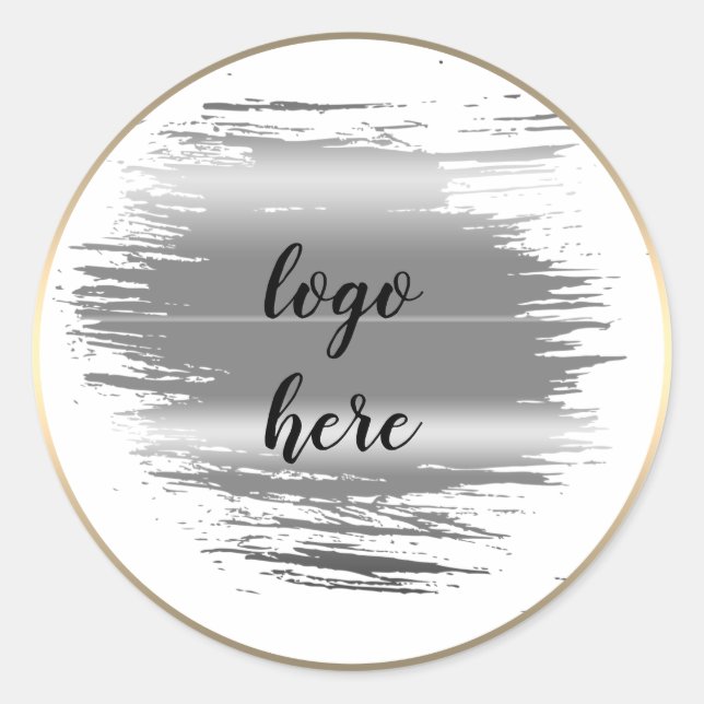 Spritzer-Rings-Glitzer-Logo Runder Aufkleber (Vorderseite)