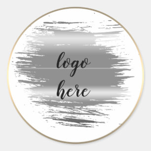 Spritzer-Rings-Glitzer-Logo Runder Aufkleber