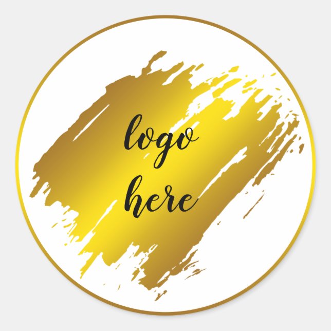 Spritzer-Rings-Glitzer-Logo Runder Aufkleber (Vorderseite)