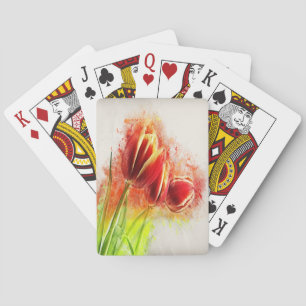 Spritzer Rot-Gelbe Tulissen Spielkarten