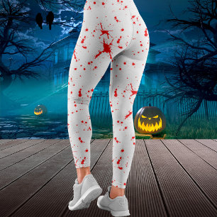 Spritzer Rot & Weiß Halloween Leggings