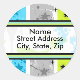 Spritzer Star Runder Aufkleber