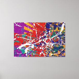 Spritzer Stoked Stretched Canvas Print Leinwanddruck