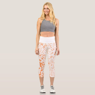 Spritzer Textur - Orange Capri Leggings