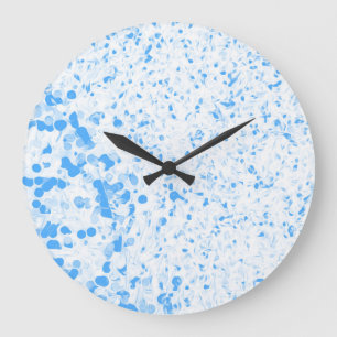 Spritzer Texture - Blau Große Wanduhr