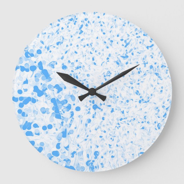 Spritzer Texture - Blau Große Wanduhr (Vorderseite)