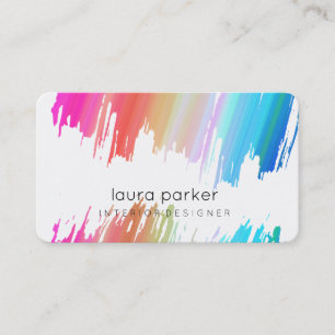 Spritzer Wasserfarbe Elegante Abstrakt Moderne Kun Visitenkarte
