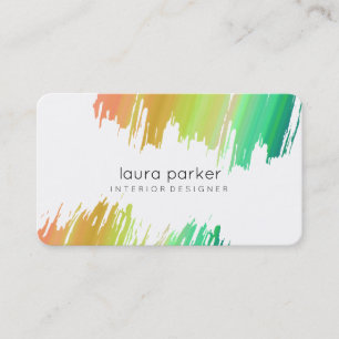 Spritzer Wasserfarbe Elegante Abstrakt Moderne Kun Visitenkarte