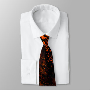 Spritzereffekt Orange & Schwarz Krawatte