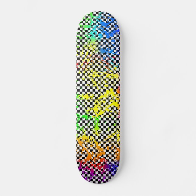 Spritzerfarbe und checkered skateboard (Vorderseite)