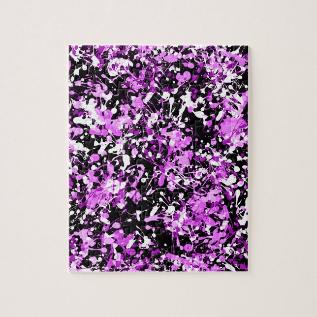 Spritzfarbe in Orchidee Puzzle (Vertikal)