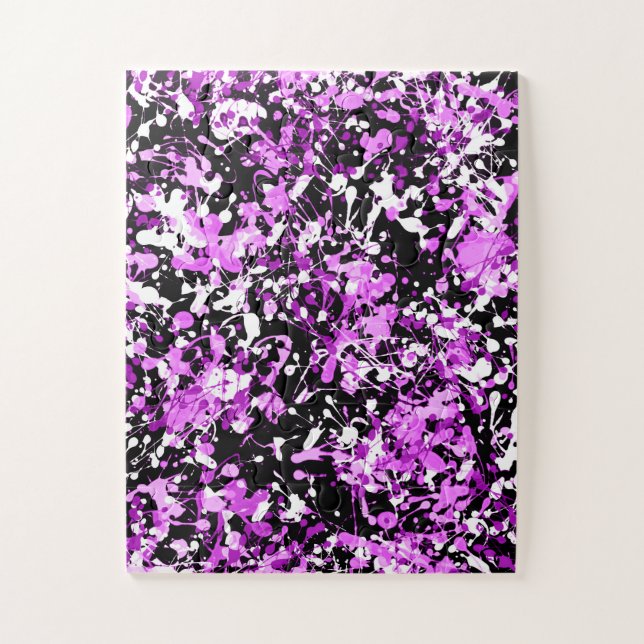 Spritzfarbe in Orchidee Puzzle (Vertikal)