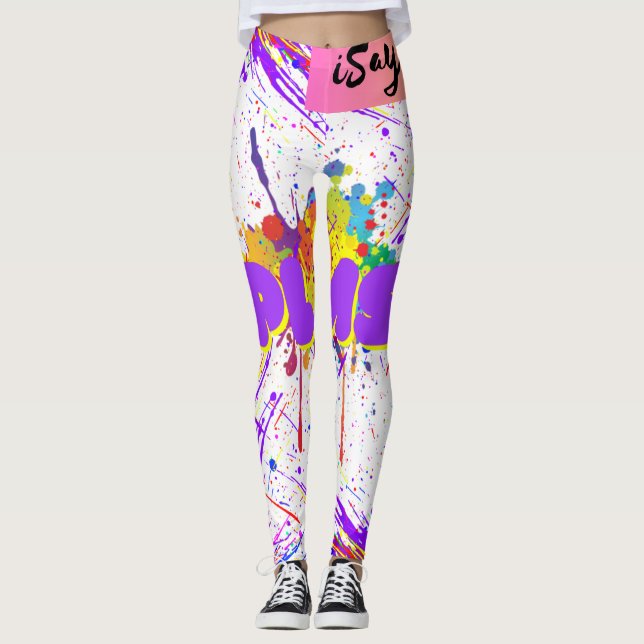 Spritzfarbe Leggings (Vorderseite)