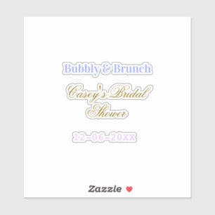 Spritzig und Brunch Junggesellinnenabschied Name D Aufkleber