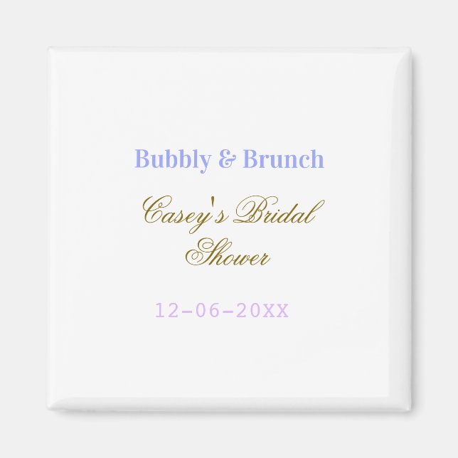 Spritzig und Brunch Junggesellinnenabschied Name D Magnet (Vorne)
