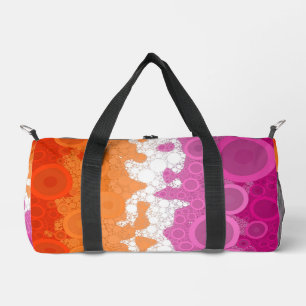 Spritzige Bohemian Groovy Abstrakte Lesbische Prid Duffle Bag