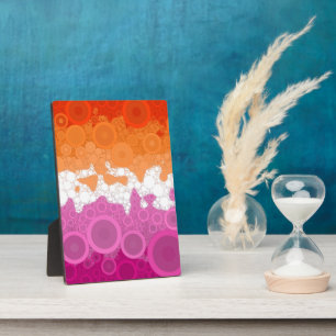 Spritzige Bohemian Groovy Abstrakte Lesbische Prid Fotoplatte
