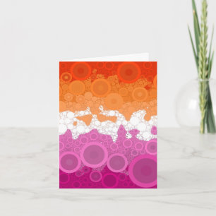 Spritzige Bohemian Groovy Abstrakte Lesbische Prid Karte