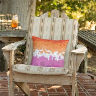 Spritzige Bohemian Groovy Abstrakte Lesbische Prid Kissen