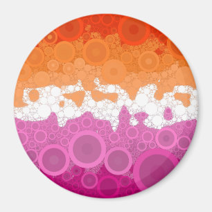 Spritzige Bohemian Groovy Abstrakte Lesbische Prid Magnet