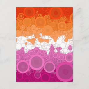 Spritzige Bohemian Groovy Abstrakte Lesbische Prid Postkarte