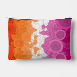 Spritzige Bohemian Groovy Abstrakte Lesbische Prid Zubehörtasche