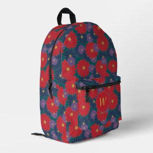Spritzige Herbstblumen Bedruckter Rucksack