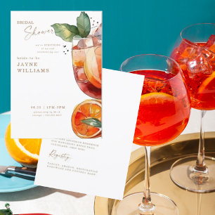Spritzing it up White Aperol Junggesellinnenabschi Einladung