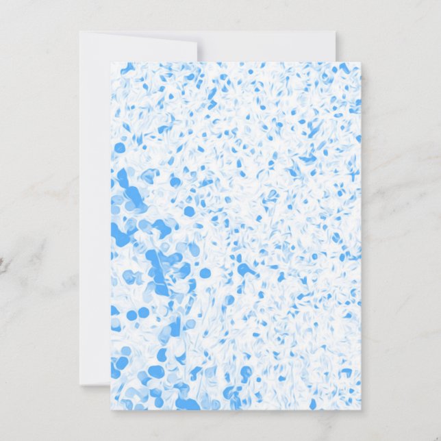 Spritztextur - Blau Save The Date (Vorderseite)