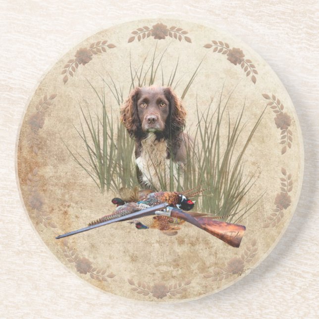 Sprocker Spanisch Tapestry Poster Triptych Acrylic Getränkeuntersetzer (Vorne)