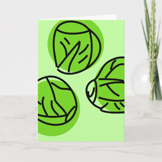 Sprossen Feiertagskarte (Vorderseite)