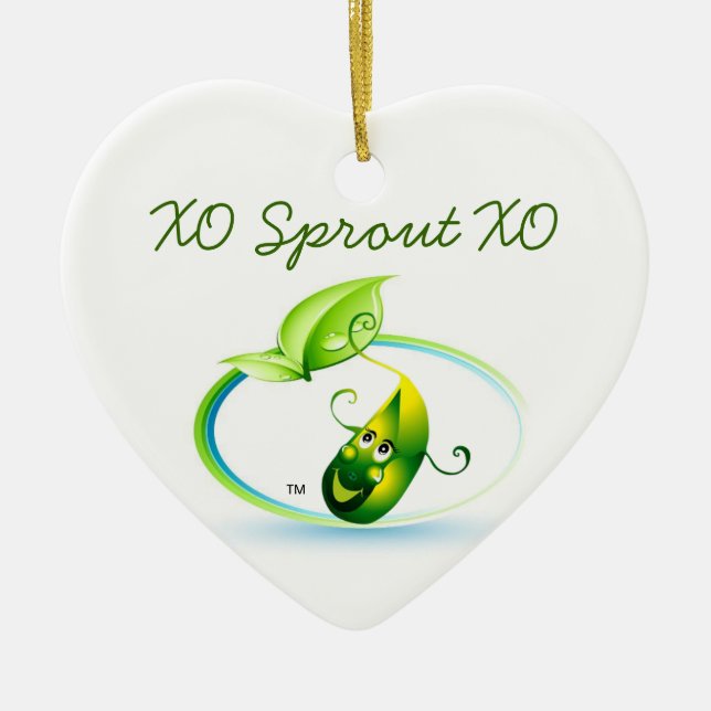 Sprösslings-Herz durch Pâtisseries Poétique de Keramikornament (Vorne)