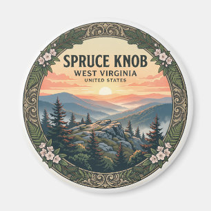 Spruce Knob Riverton West Virginia Andenken Magnet