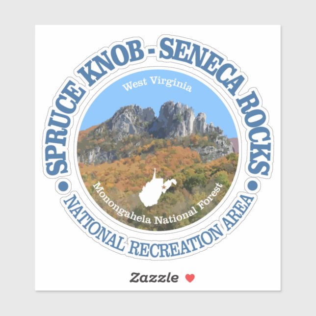 Spruce Knob - Seneca Rocks NRA Aufkleber (Blatt)