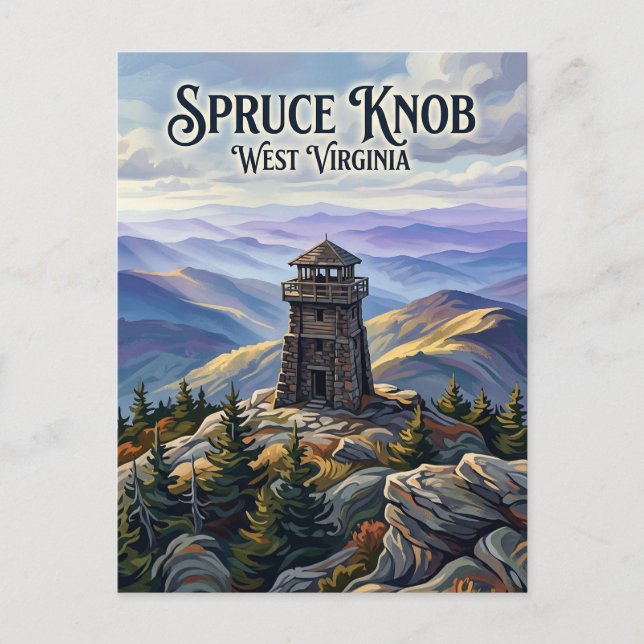 Spruce Knob West Virginia Postkarte (Vorderseite)