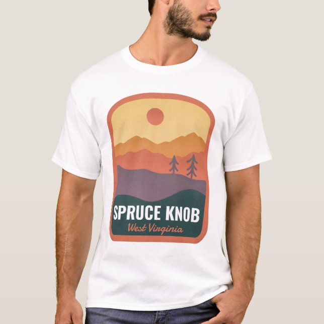 Spruce Knob West Virginia Sunset T-Shirt (Vorderseite)
