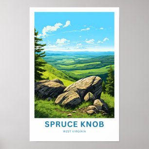 Spruce Knob West virginia Travel Print Poster