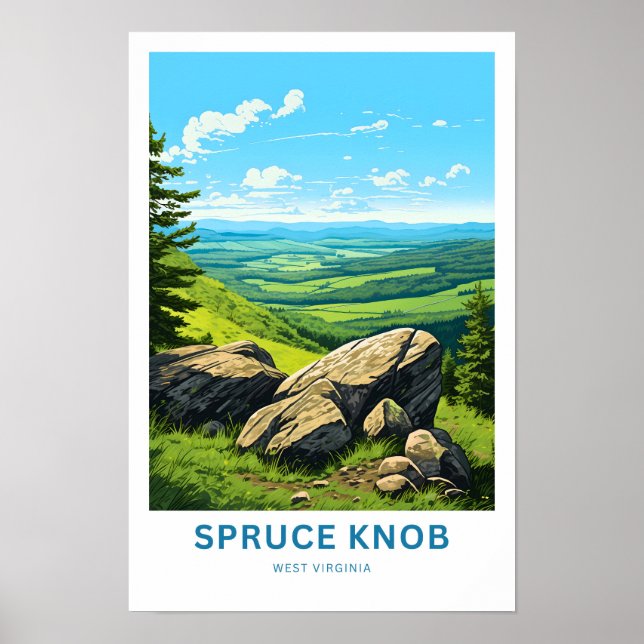 Spruce Knob West virginia Travel Print Poster (Vorne)