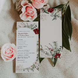 Spruce & Lace | Winter Floral Wedding Program Programm