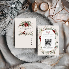 Spruce & Lace | Winter Floral Wedding Wappen UAWG RSVP Karte