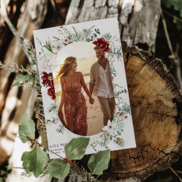 Spruce & Lace | Winter Florals Wedding Foto Save The Date