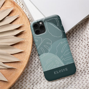 Spruce & Mint Boho Tropical Monstera Leaf iPhone 16 Hülle